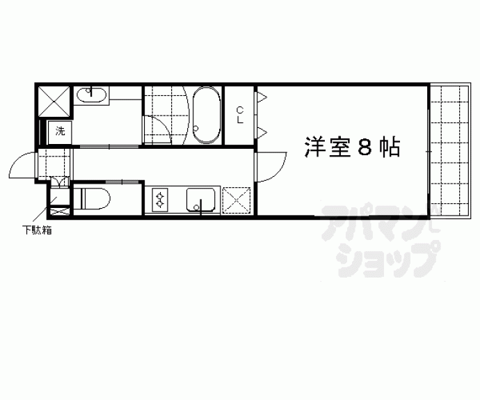 【上長者町通浄福寺西入新柳馬場頭町マンション】間取