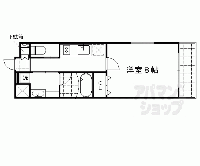 【上長者町通浄福寺西入新柳馬場頭町マンション】間取