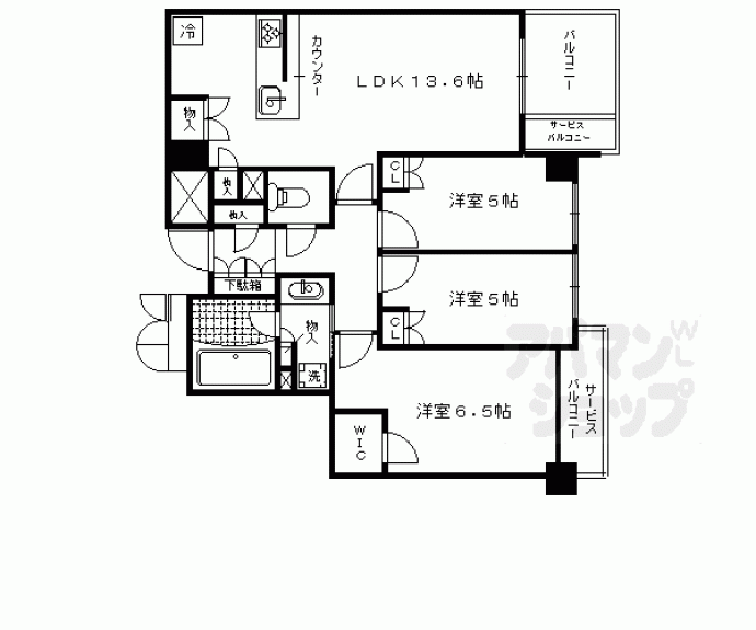 【ブランズ京都御所西】間取