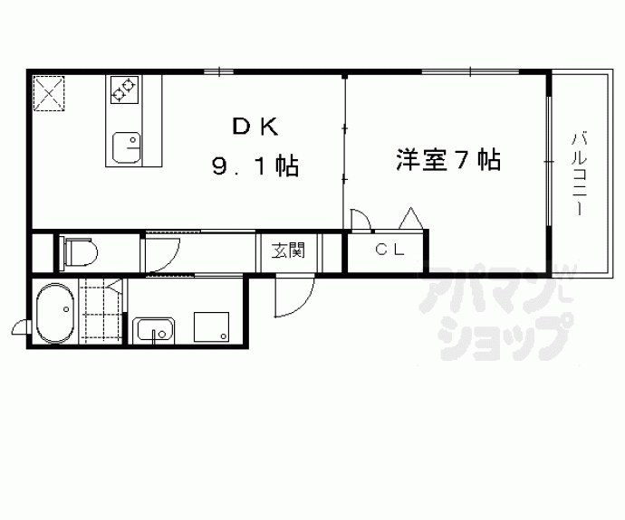 【ガーデン鴨川御所東】間取