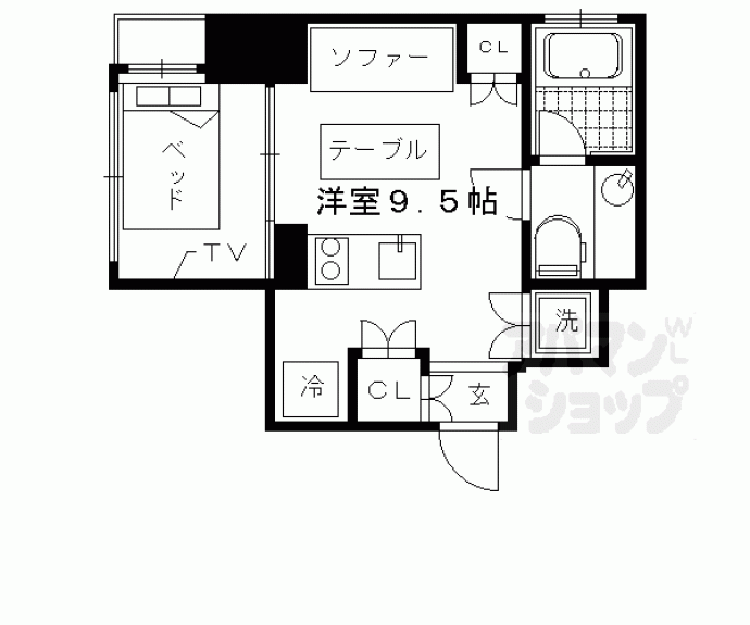 【Ｃｏｔｏ　Ｇｌａｎｃｅ鴨川別邸】間取