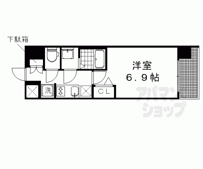 【プレサンス京都二条　京華】間取