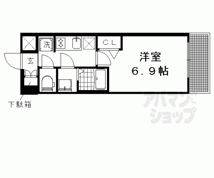 【プレサンス京都二条　京華】間取