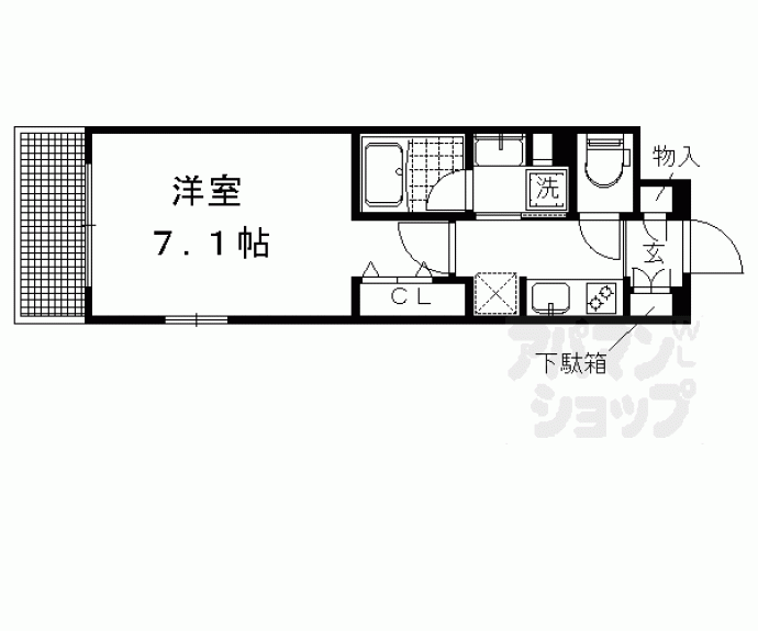 【ベラジオ堀川今出川Ⅱ】間取