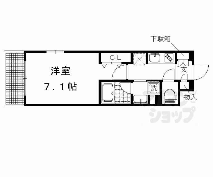 【ベラジオ堀川今出川Ⅱ】間取