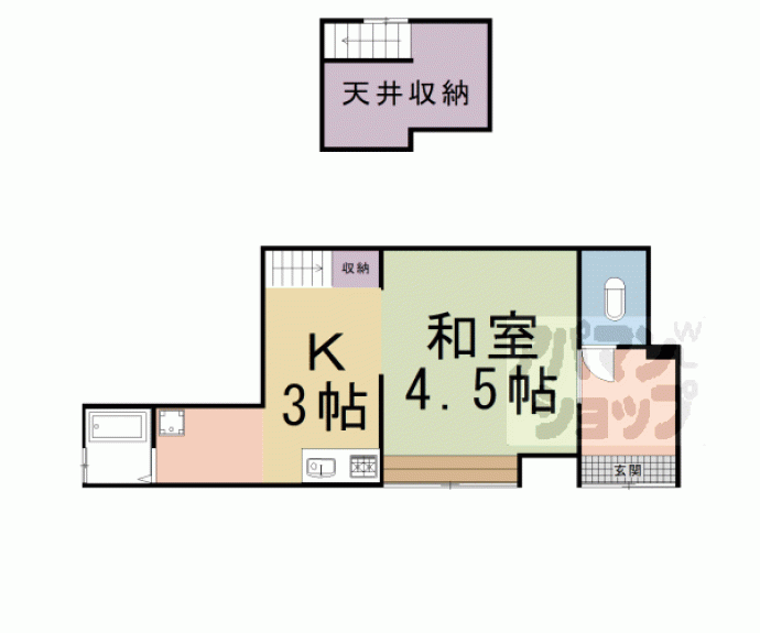 【上京区有馬町貸家】間取