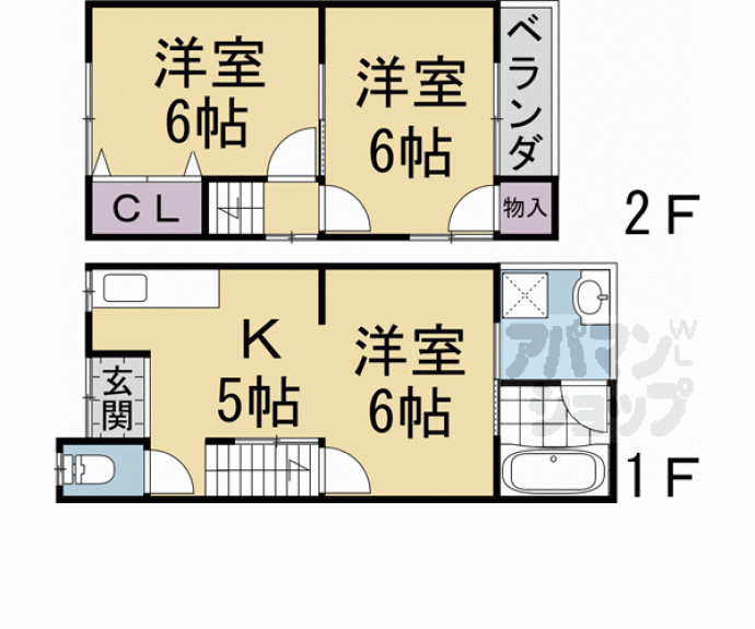 【四番町１０６貸家】間取