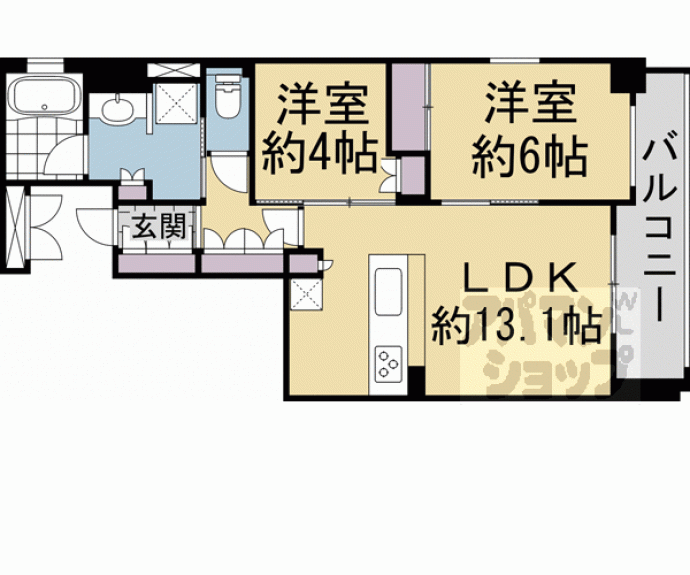 【ジオエント御所北寺町通】間取