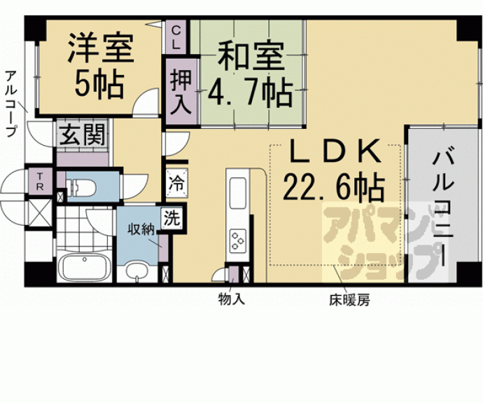 【エスリード一条東堀川】間取