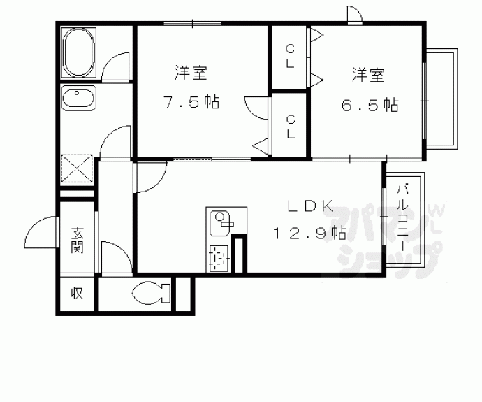 【ローズコート　アネックスⅠ】間取