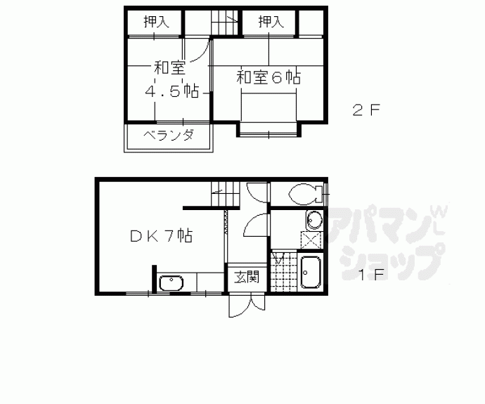 【桂御所町貸家２６－３】間取