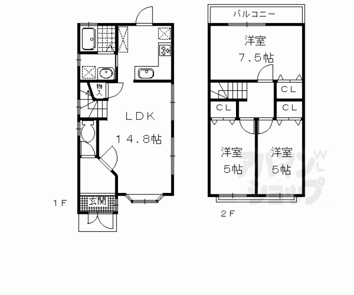 【樫原庭井貸家】間取