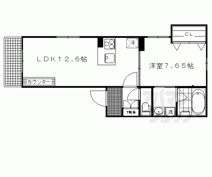 【シャーメゾン西陣】間取