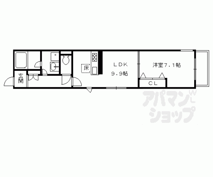 【シャーメゾン御所西】間取