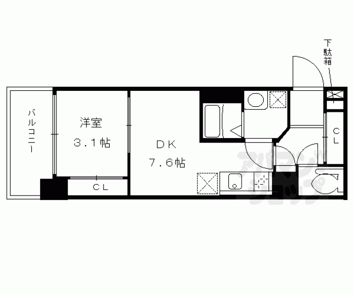 【アクアプレイス京都二条城北】間取