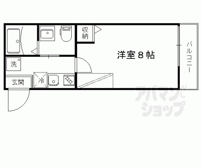 【フラッティ千本下長者町】間取