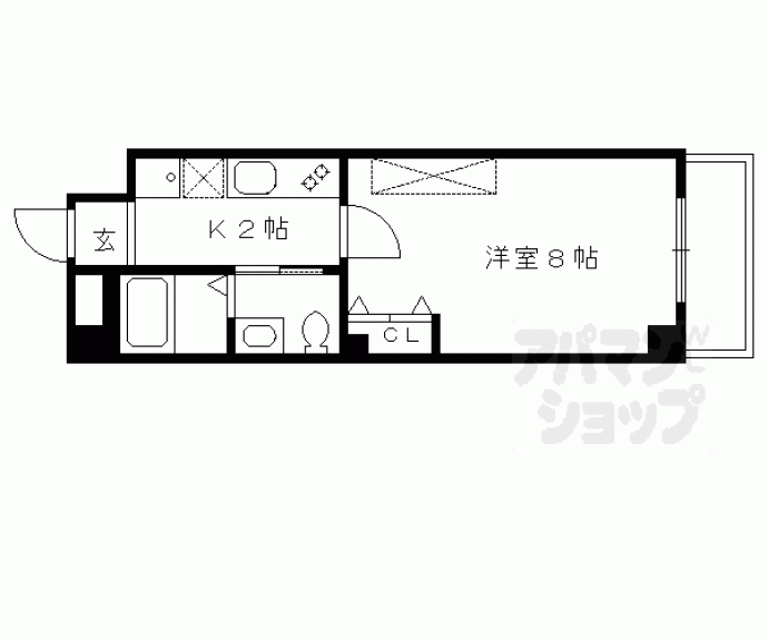 【フラッティＫ＆Ｓ千本寺之内】間取