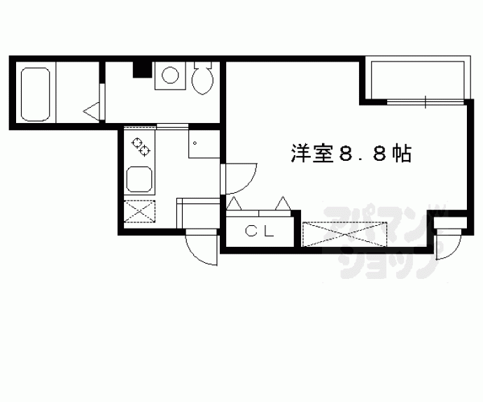 【フラッティＫ＆Ｓ千本寺之内】間取