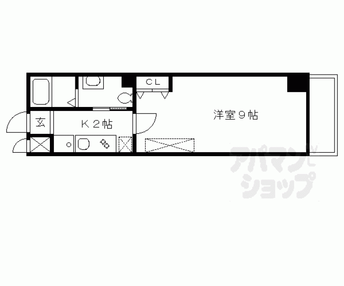 【フラッティＫ＆Ｓ千本寺之内】間取