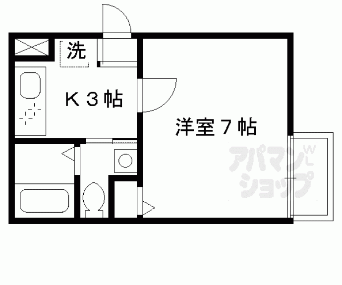 【ドミール新白水丸】間取