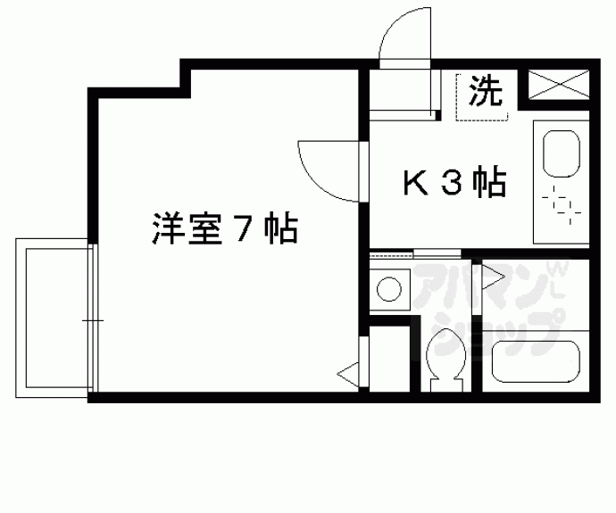 【ドミール新白水丸】間取