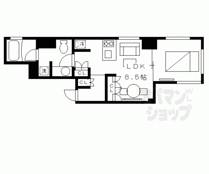 【Ｃｏｔｏ　Ｇｌａｎｃｅ御所北】間取