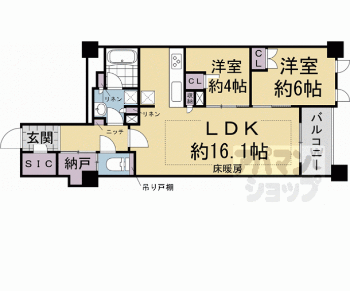 【アトラス京都御所西】間取