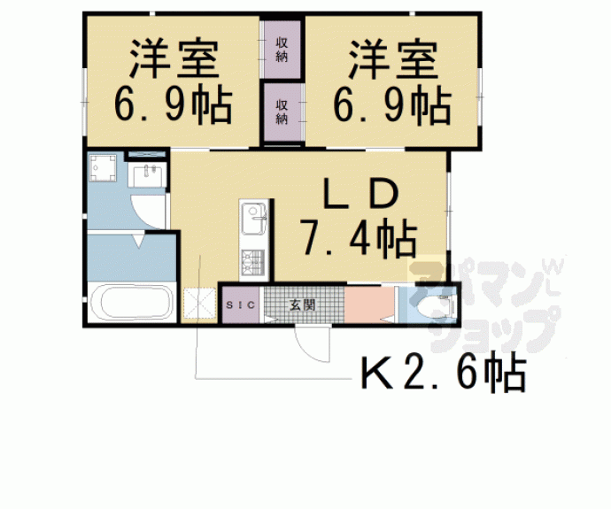 【ユアメゾン御所西】間取