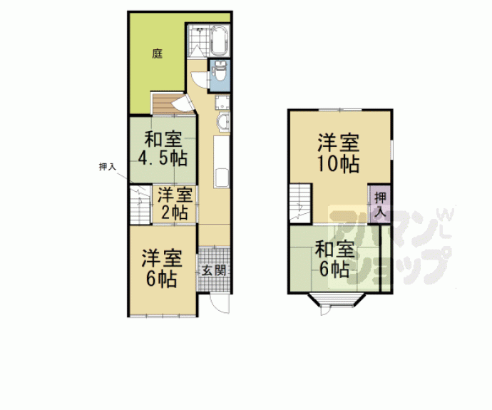 【上京区北町貸家】間取