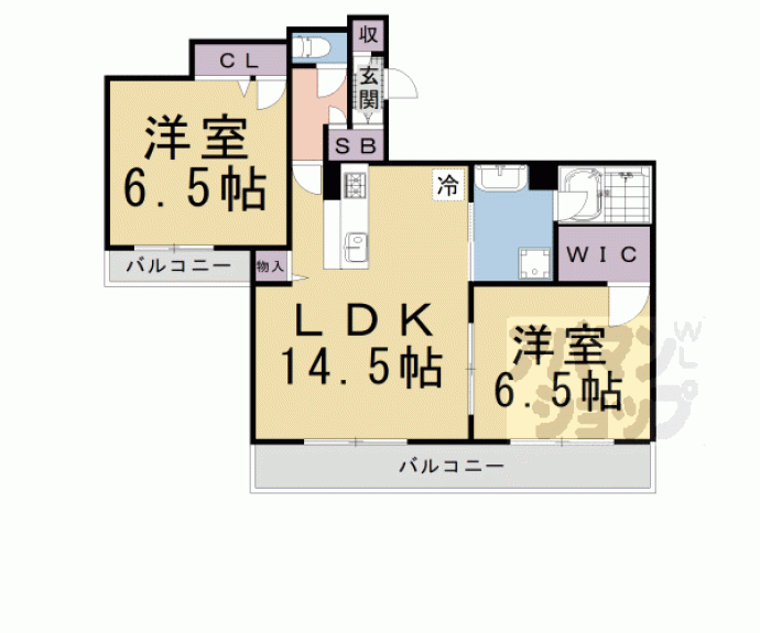 【グリシーヌ御所西Ⅰ】間取