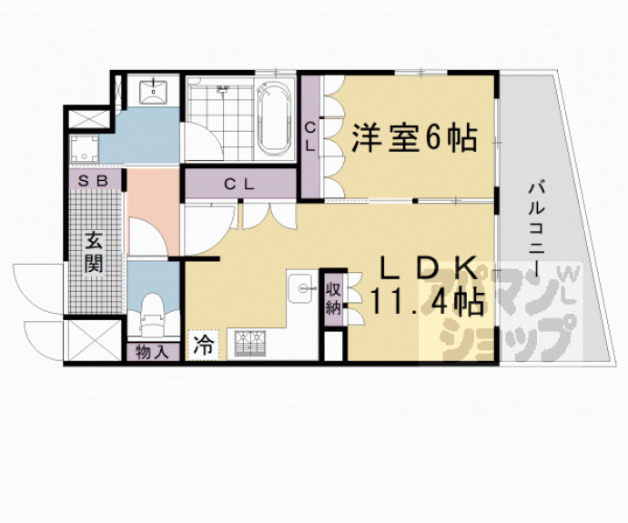 【リーガル京都西陣Ⅱ】間取