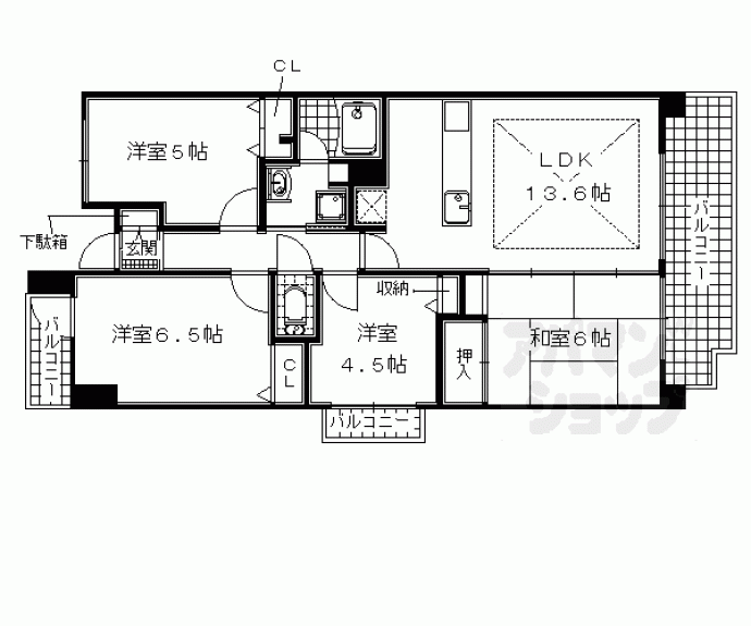 【エスリード宇治広野】間取