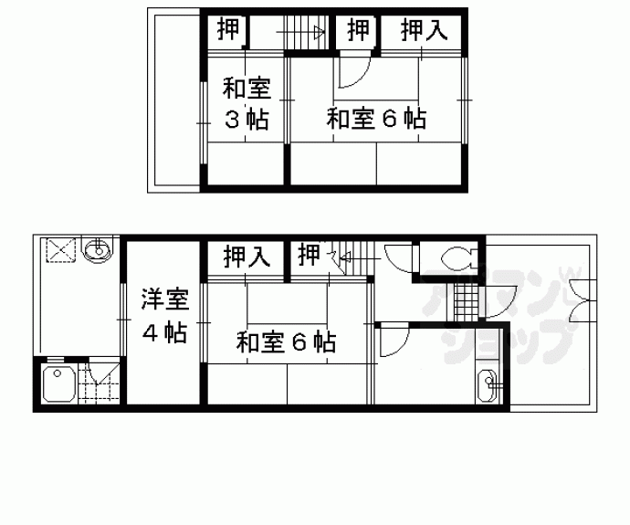 【向島立河原町テラス】間取