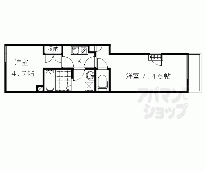 【ロンドヴェール伏見桃山】間取