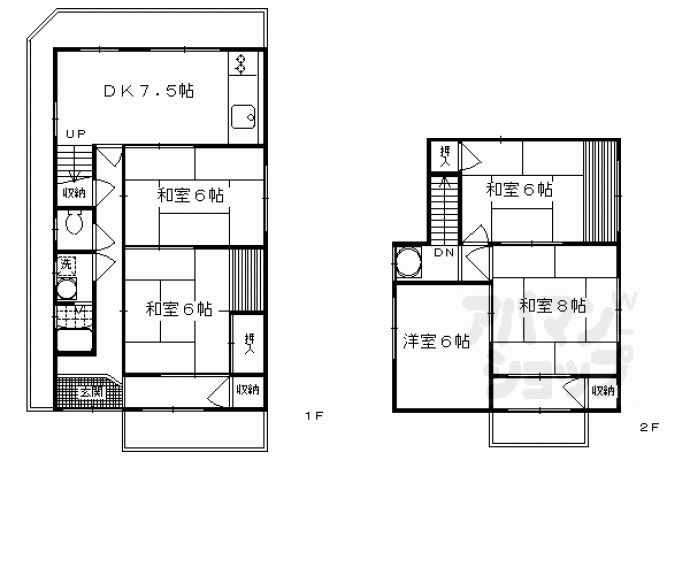 【深草大亀谷大山町貸家】間取