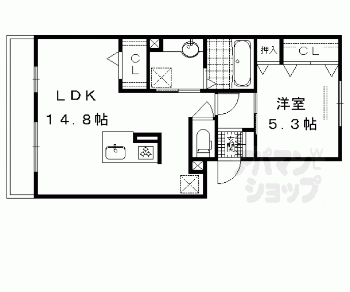 【カーサ　ルミノサ　クワトロ】間取