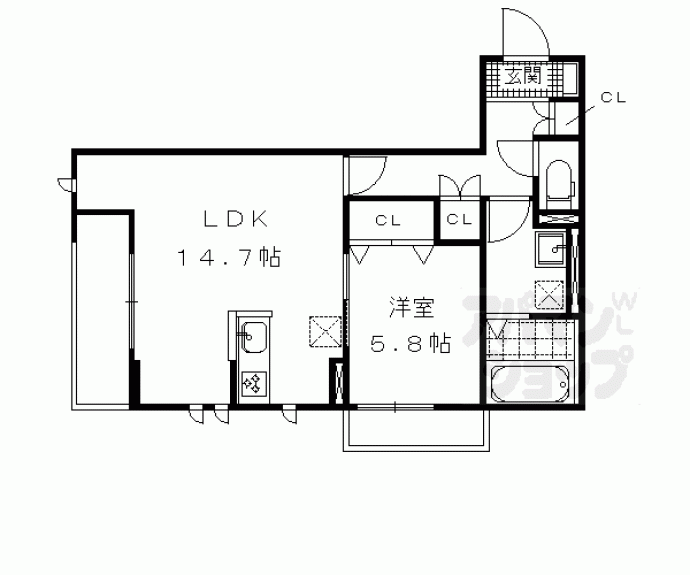 【ラシーネ伏見弐番館】間取