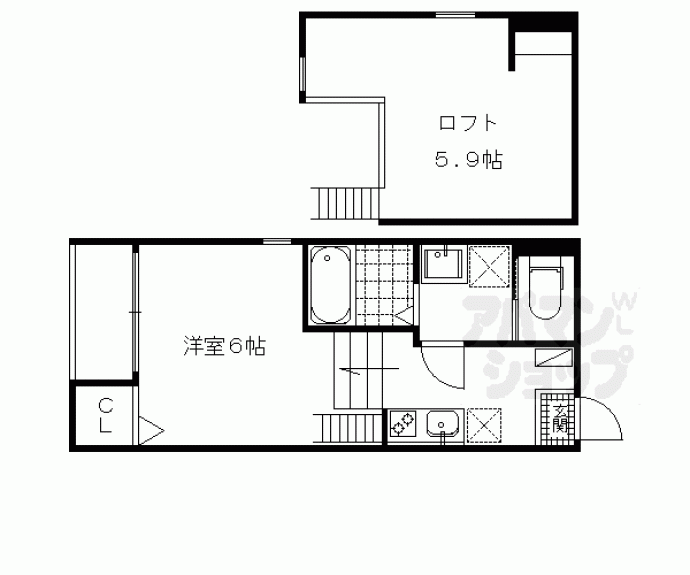 【シーハンド丹波橋】間取