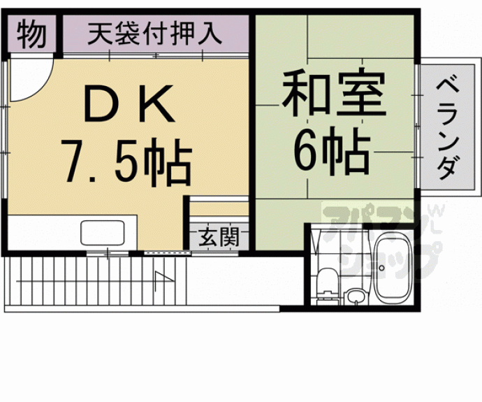 【深草綿森町貸間】間取