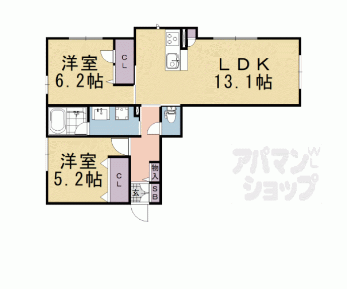 【シャーメゾン京町】間取