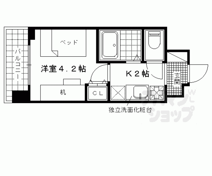 【キャンパスヴィレッジ京都伏見】間取