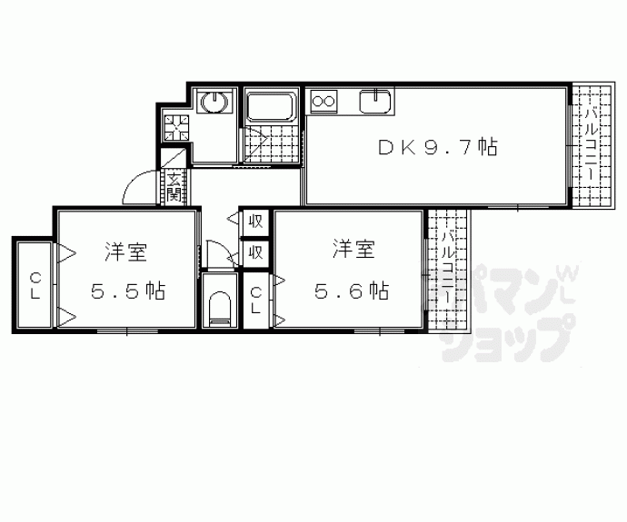 【サクシード伏見駅南】間取