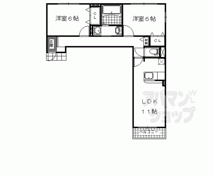 【アネックス久我の杜六番館】間取