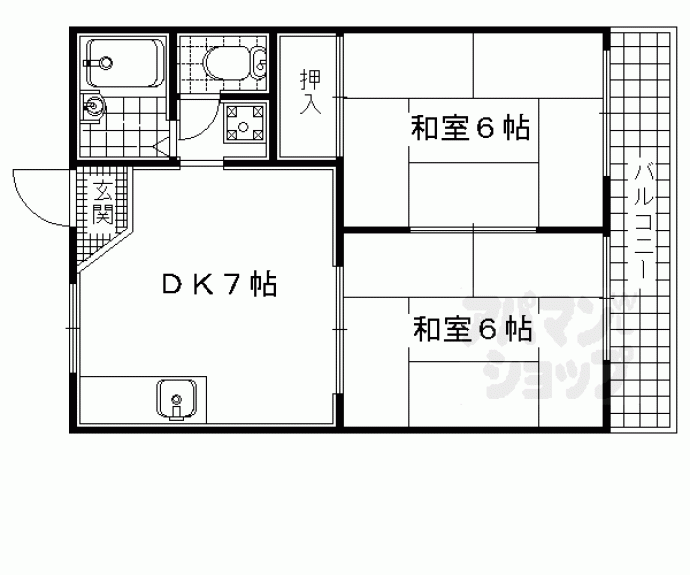 【ロジュマン岡本】間取