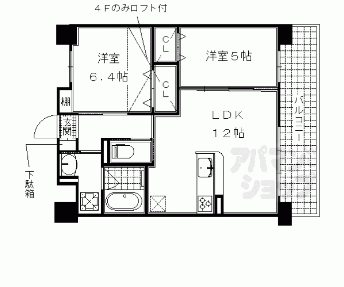 【リバーサイド大津屋】間取