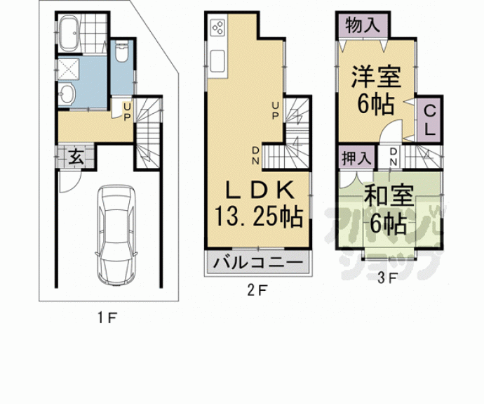 【石田内里町貸家】間取