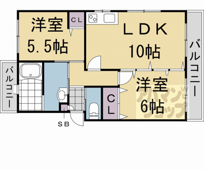 【淀団地第一住宅　２棟】間取