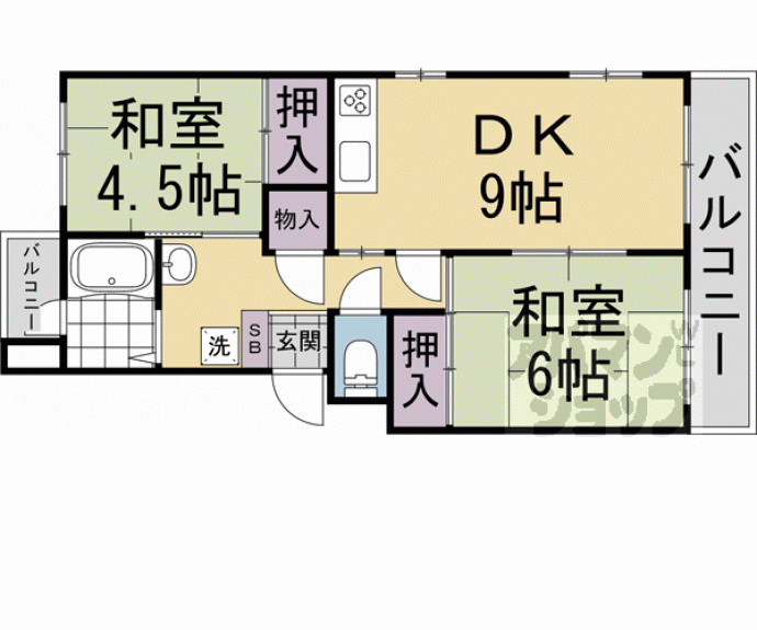 【淀団地第一住宅　２棟】間取