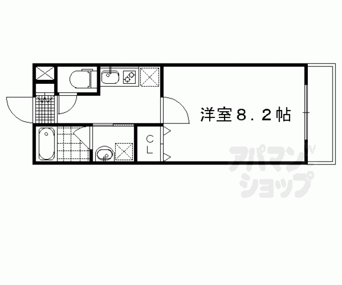 【クレアーレ丹波橋】間取