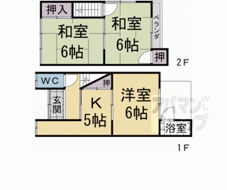 【淀美豆町貸家】